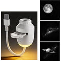 2-in-1 Mini Galaxy Star Projector Night Light Sliding Films Starry Sky Ambient Light 360° Rotate USB Background Atmosphere Light