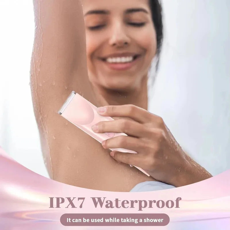2025 Waterproof Rechargeable Electric Shaver Mini Women Bikini Trimmer Body Hair Remover Mini Double Headed Electric Epilator